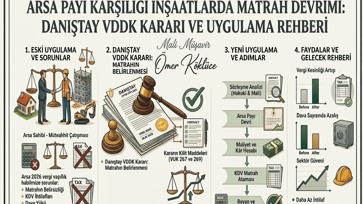 ARSA PAYI KARŞILIĞI İNŞAATLARDA MATRAH DEVRİMİ: DANIŞTAY VDDK KARARI VE UYGULAMA REHBERİ